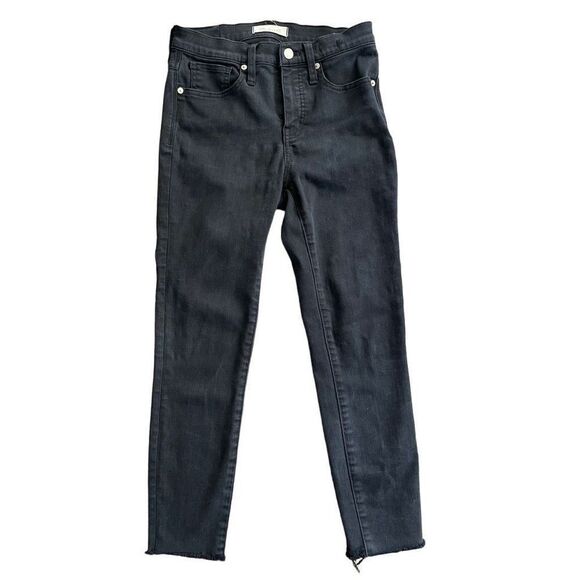 Madewell 9” High Rise Skinny Jeans Black 26 - Picture 1 of 8